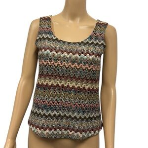 Andria Lieu Collection Multicolor Sleeveless Knit Cami Tank Top Womens Medium